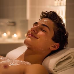 Sugar Chest and Stomach Scrub Salon Men